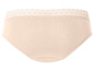 Culotte beige avec de la dentelle en haut.