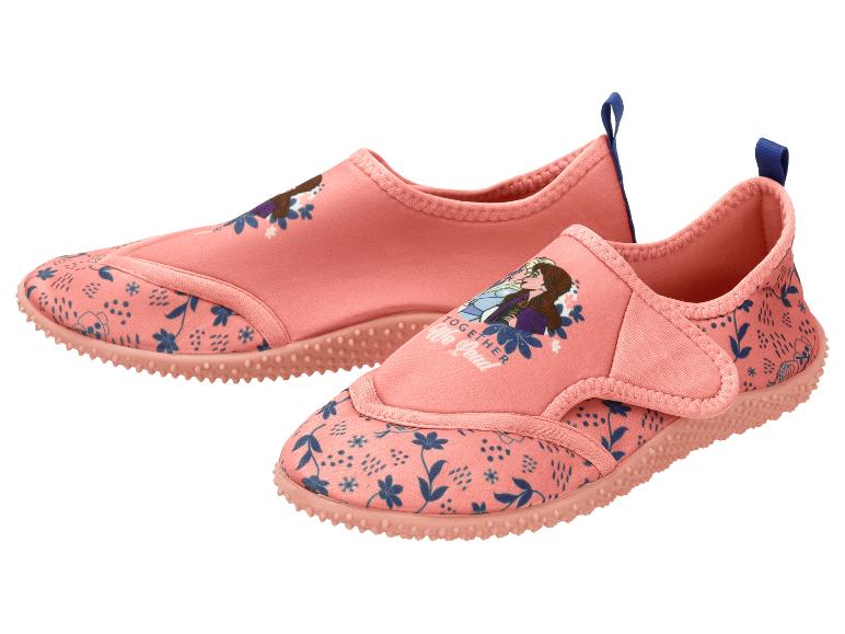 Chaussons de bain roses pour enfants avec motif floral et personnages de dessin animé