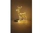Renne de Noël lumineux avec branche de sapin et ornement