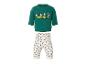 Haut vert à manches longues avec imprimé Mickey et ses amis et pantalon à motifs.