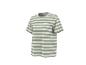 T-shirt rayé vert et blanc.