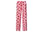 Pantalon de pyjama rose à motifs cœurs rouges