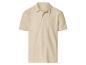 Polo beige à manches courtes pour homme.