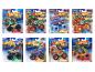 Hot Wheels Monster Trucks avec divers designs, incluant les thèmes Mario, Batman et dinosaures.