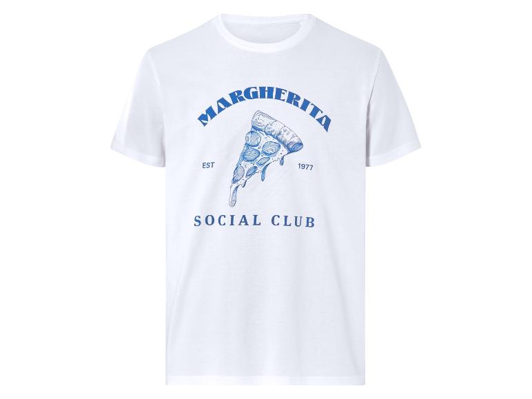 T-shirt blanc avec imprimé pizza Margherita et logo Social Club.
