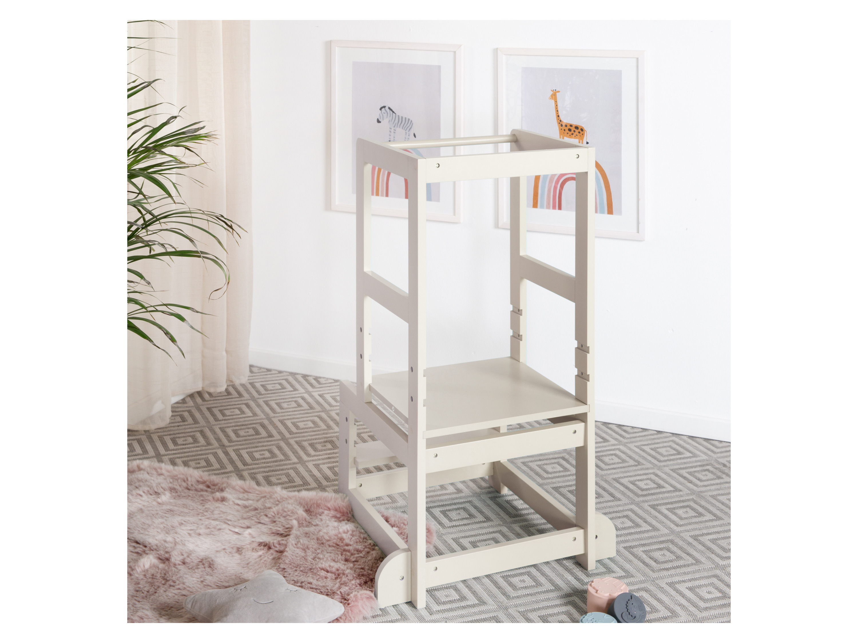 ROBA Tour d'apprentissage Montessori en bois (cashmere)