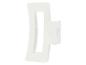 Pince à cheveux blanche avec découpe rectangulaire