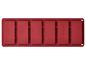 Moule en silicone rouge Silver Crest avec six cavités rectangulaires.