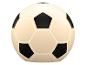 Ballon de football classique noir et blanc sur fond blanc.