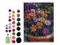 Kit de peinture au diamant : fleurs colorées dans un pot.