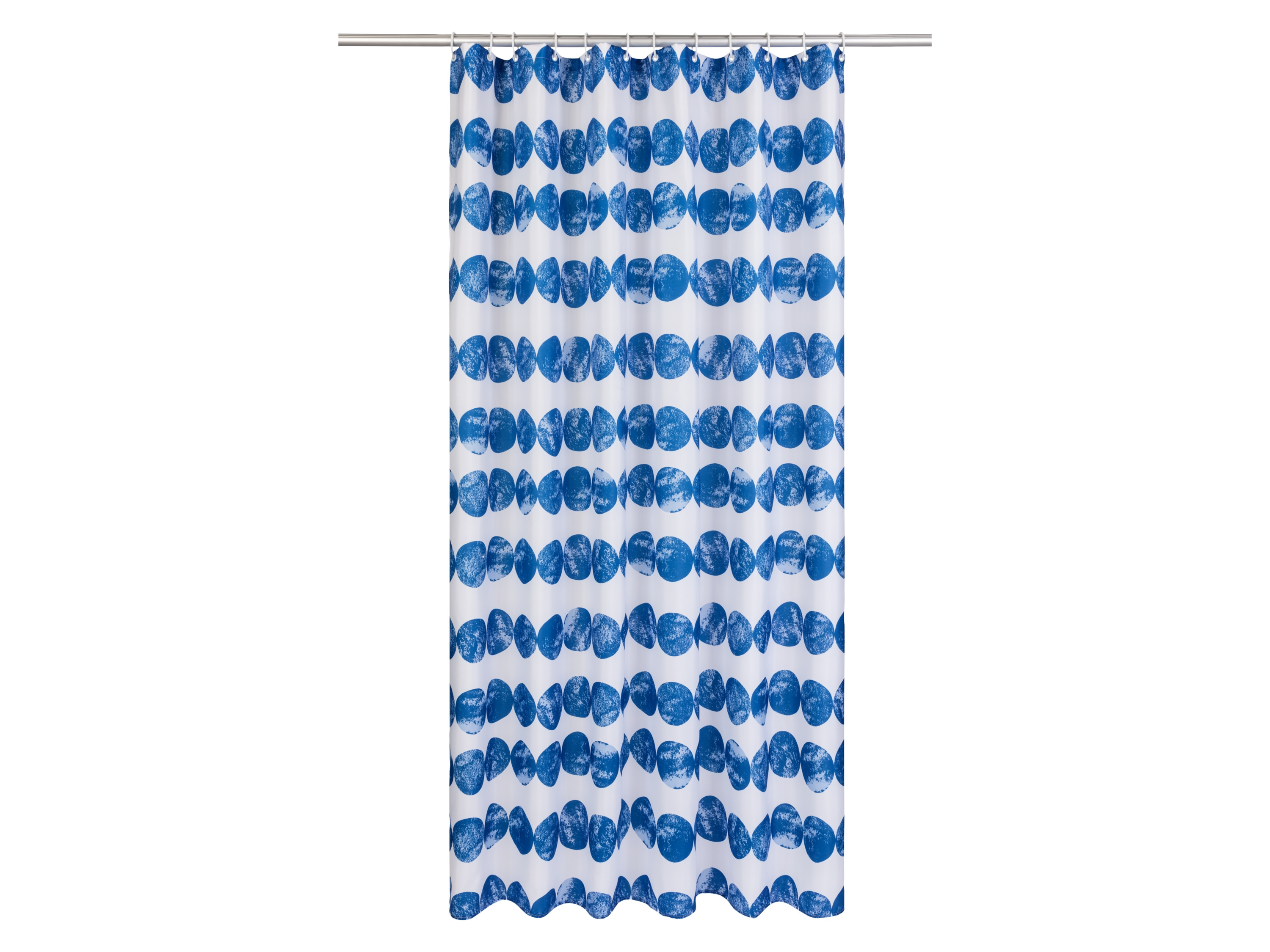 LIVARNO home Rideau de douche, 180 x 200 cm (blanc avec motif rétro)
