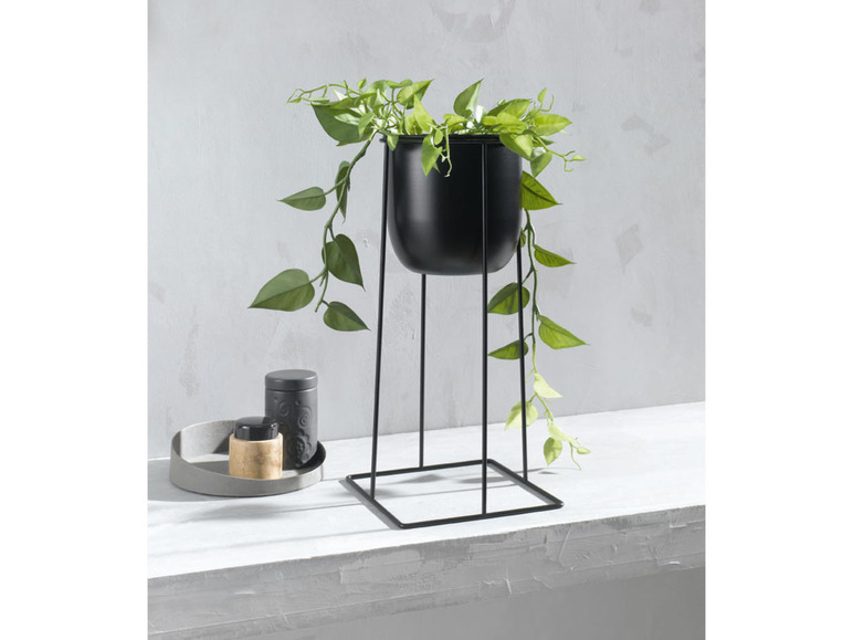 Aller en mode plein écran : Pot de fleurs avec cadre métallique - Image 3