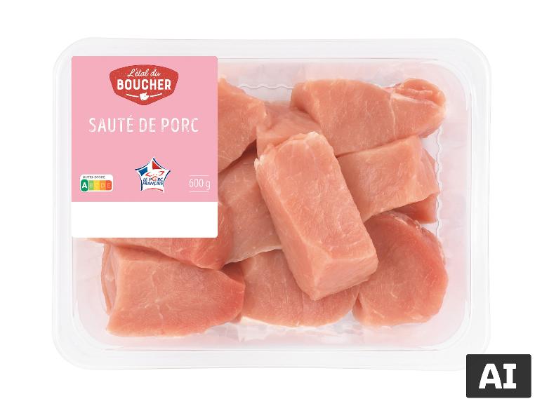 Barquette de sauté de porc de 600 g [image générée par l'IA]
