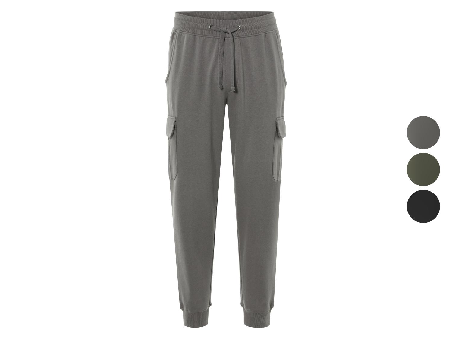 Pantalon de jogging pour homme - Long - Pantalon de survêtement baggy - En coton - Gris - Taille élastique - Pantalon de jogging - Jambes ouvertes - Hiver - Chaud - Avec poches, A argenté., S