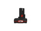 Une batterie X12V TEAM noire pour outils.
