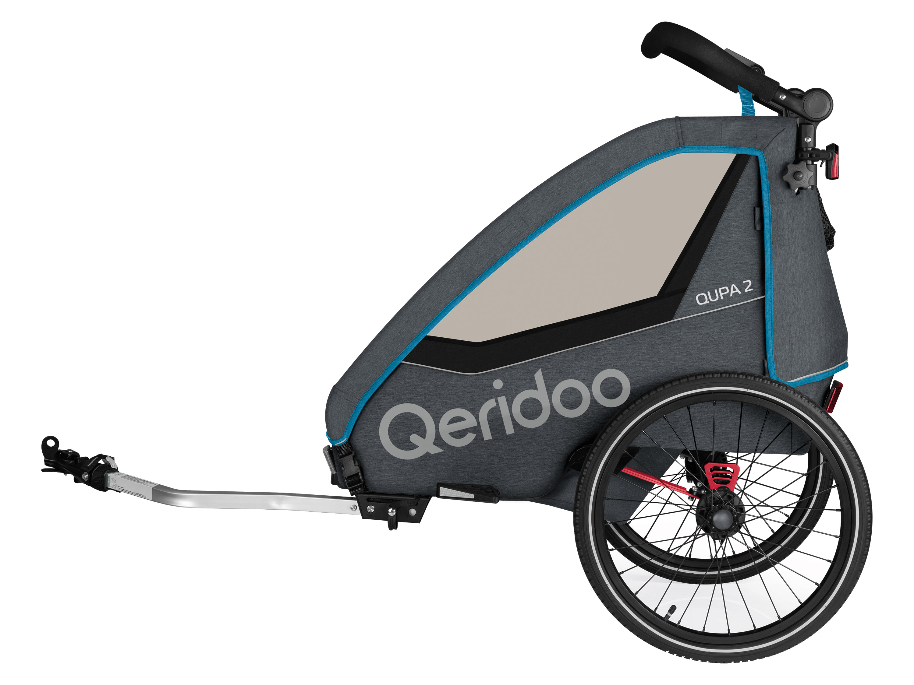 Qeridoo Remorque vélo QUPA 2 (bleu)