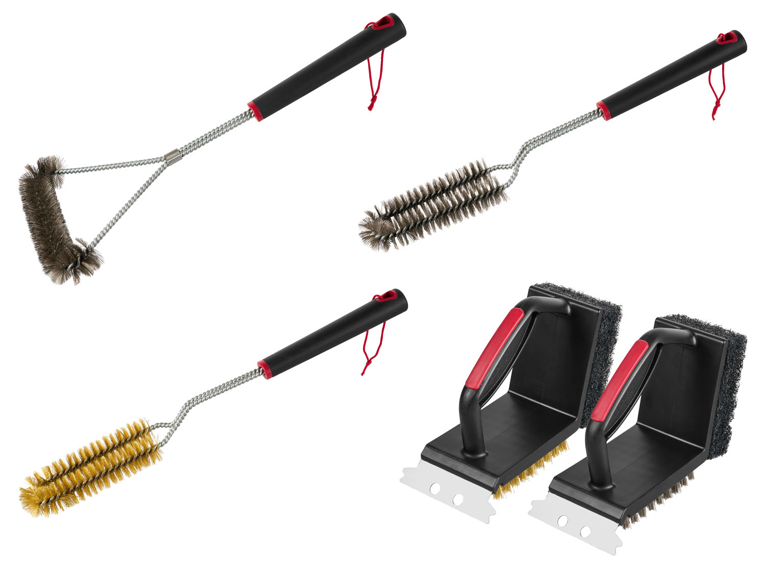 GRILLMEISTER Brosses à barbecue, avec revêtement Softgrip