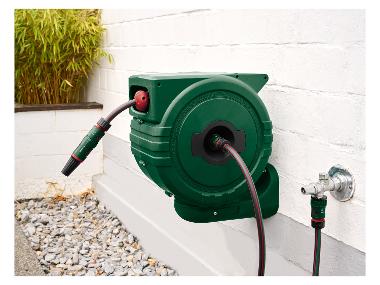 Enrouleur De Tuyau D'arrosage 10 M Avec 7 Buses Réglables - Portable Et Pratique Pour Jardin, Terrasse, Balcon