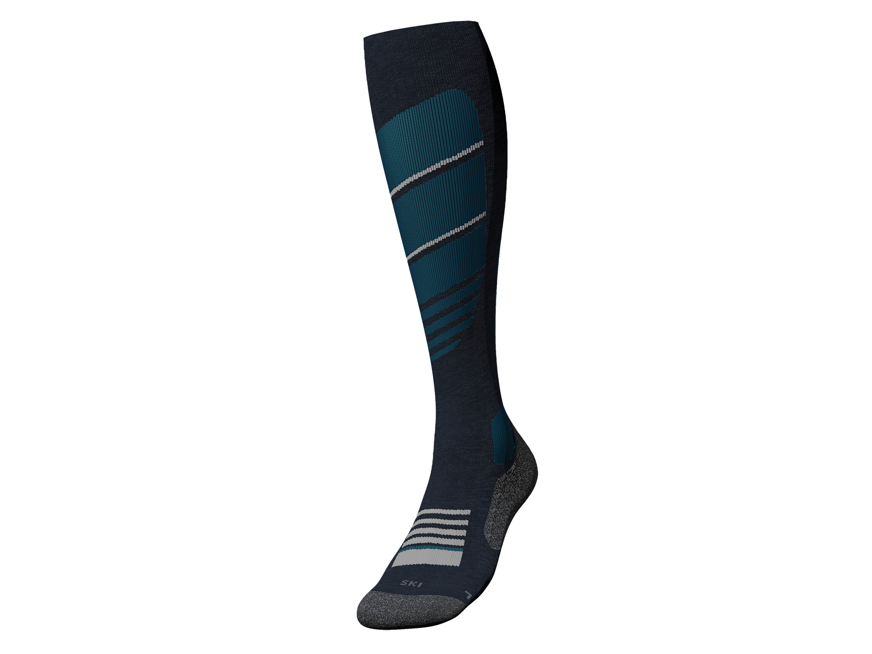 CRIVIT Chaussettes techniques d'hiver garçon (31-32, bleu/turquoise/gris)