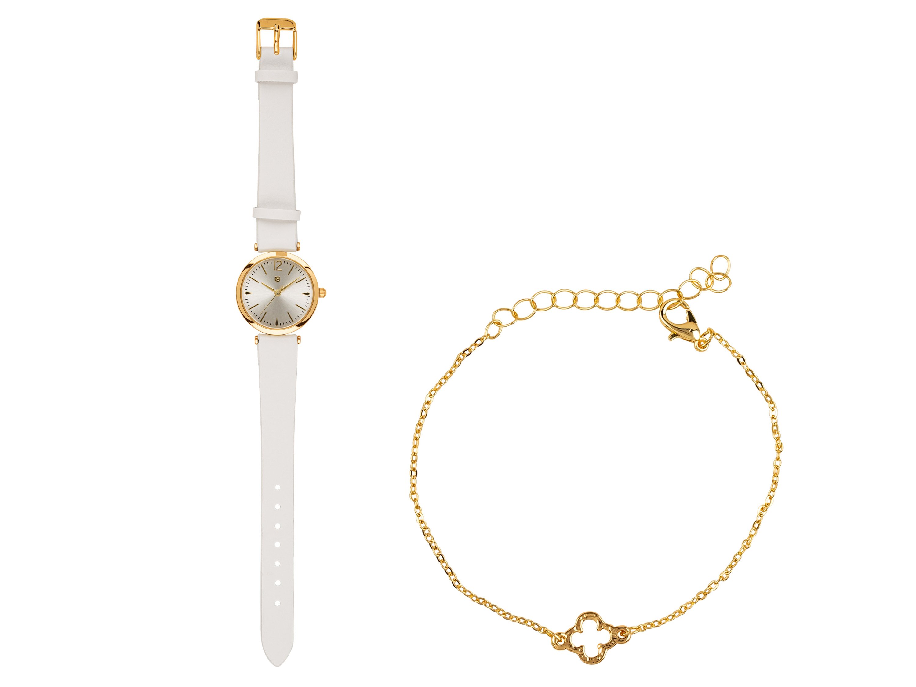 AURIOL® Coffret montre et bijoux avec bracelet (blanc)