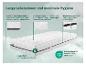 Matelas blanc avec détails sur la ventilation, la housse et la fermeture éclair, 24 cm de hauteur et certifié OEKO-TEX.