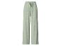 Pantalon large côtelé vert clair avec cordon de serrage à la taille