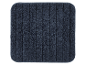 Un tapis de nettoyage en microfibre bleu foncé à rayures.