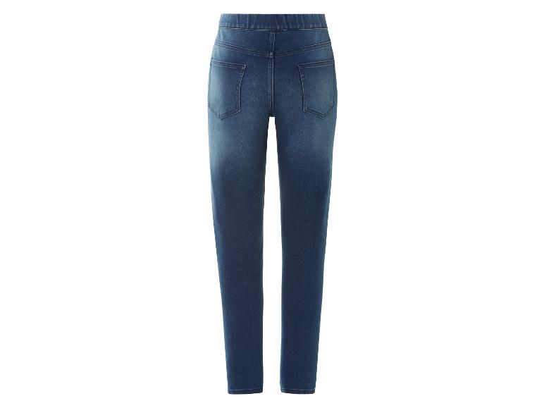 Jean skinny bleu foncé à taille haute.