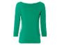 Un t-shirt uni à manches longues, de couleur vert foncé.