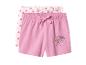 Shorts roses deux pièces pour filles avec cœurs et imprimé chiot « Be Happy ! »
