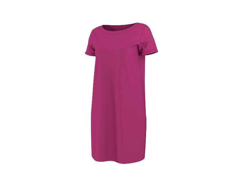 Robe fuchsia à manches courtes