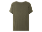T-shirt vert olive à manches courtes.