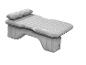 Matelas gonflable gris pour voiture avec deux oreillers