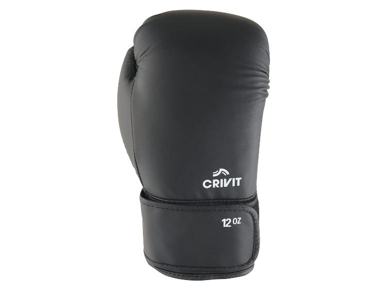 Gants de boxe noirs Crivit de 12 onces.