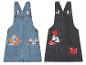 Robes salopettes en jean pour filles, motifs Disney : La Reine des Neiges et Minnie.