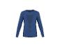 Maillot de sport à manches longues pour homme en bleu avec motif texturé sur la poitrine.