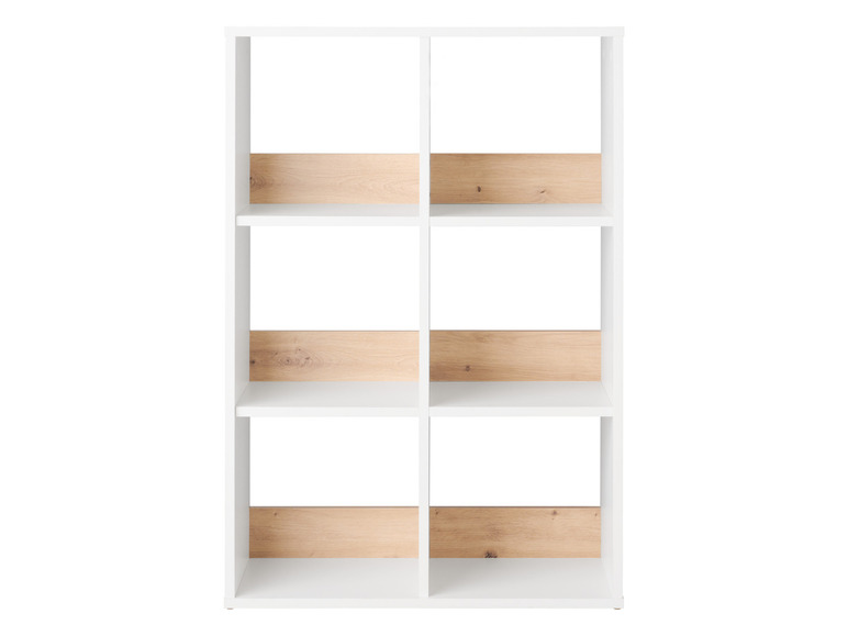 Aller en mode plein écran : Étagère Liverpool, 74 x 108 x 33 cm, blanc/imitation chêne - Image 3