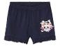 Shorts pour filles, bleu marine, motif chat mignon.