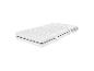 Un matelas blanc avec des rayures blanches.