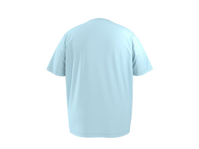 T-shirt bleu clair, vue de dos