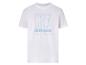 T-shirt blanc pour homme avec le texte 'CR7 Cristiano Ronaldo Nightwear' en bleu clair.
