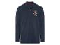 Un polo à manches longues bleu marine avec un logo d'ancre.