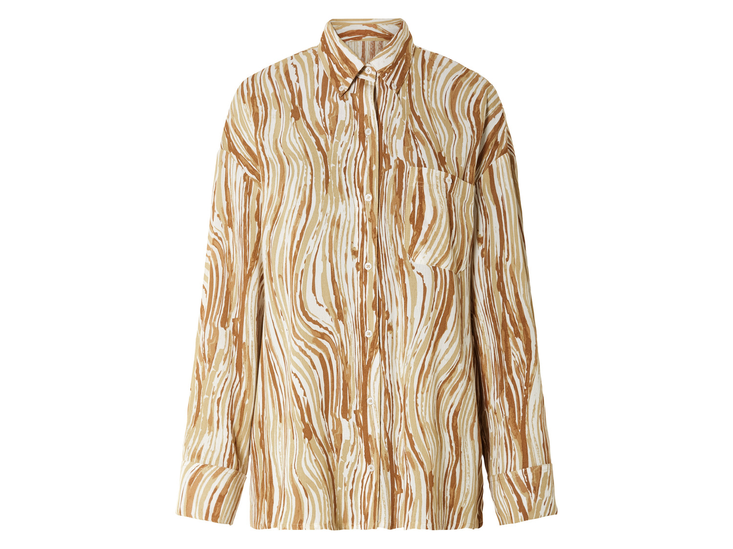 Chemise Oversize Didi - Couleur Crème Et Noir, Taille L - Style Décontracté Et Superbe - Occasion Très Bon état