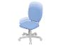 Chaise de bureau pivotante bleue avec dossier et assise réglables