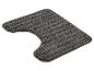 Tapis de toilette gris avec découpe