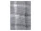 Nappe et set de table gris à carreaux.