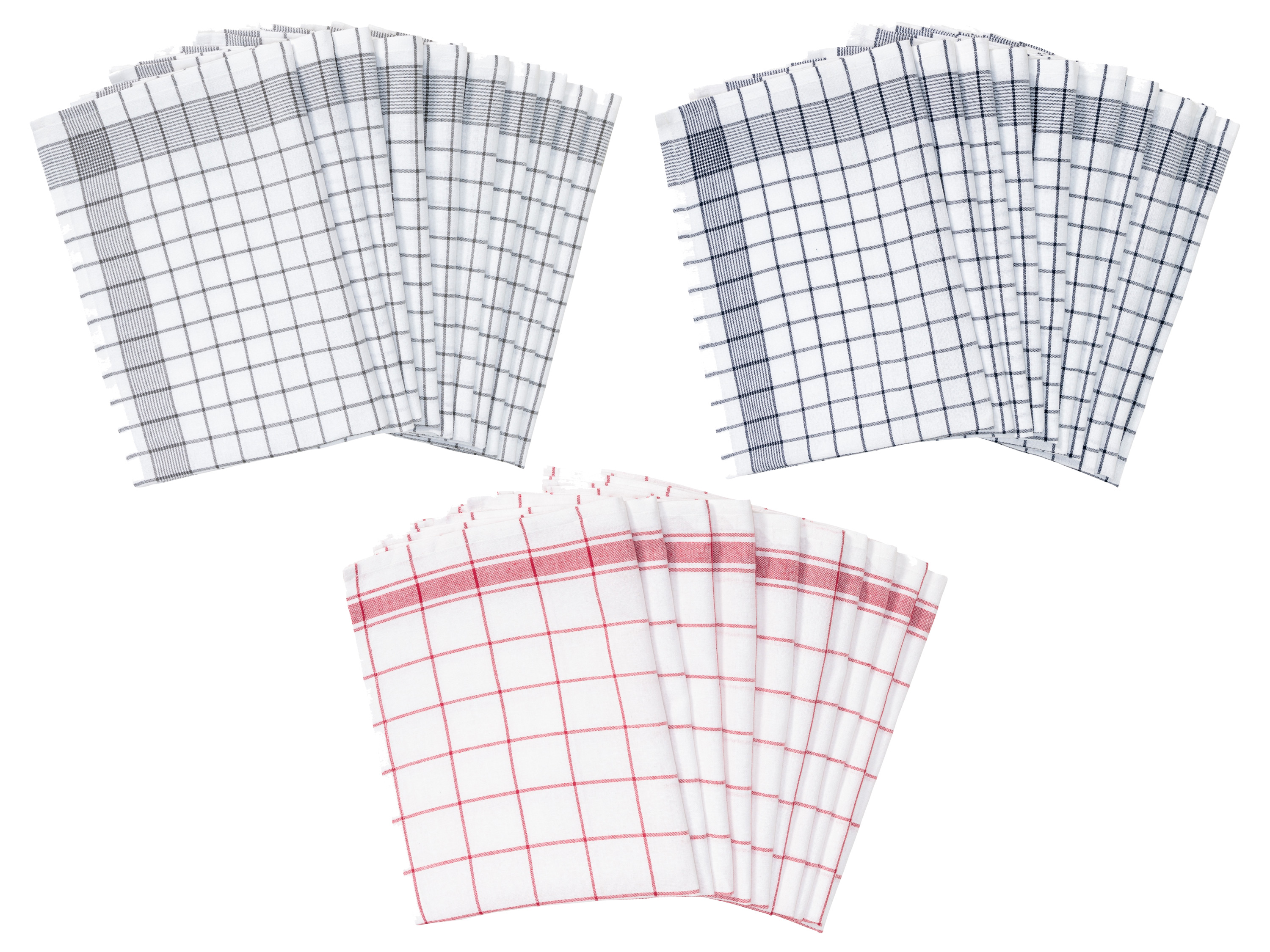 LIVARNO home Lot de 10 torchons, 50 x 70 cm