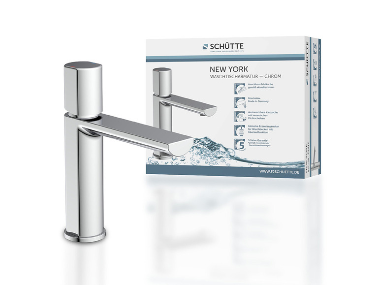 Aller en mode plein écran : Schütte Mitigeur robinet de lavabo New York, avec valve pop-up adaptée - Image 19
