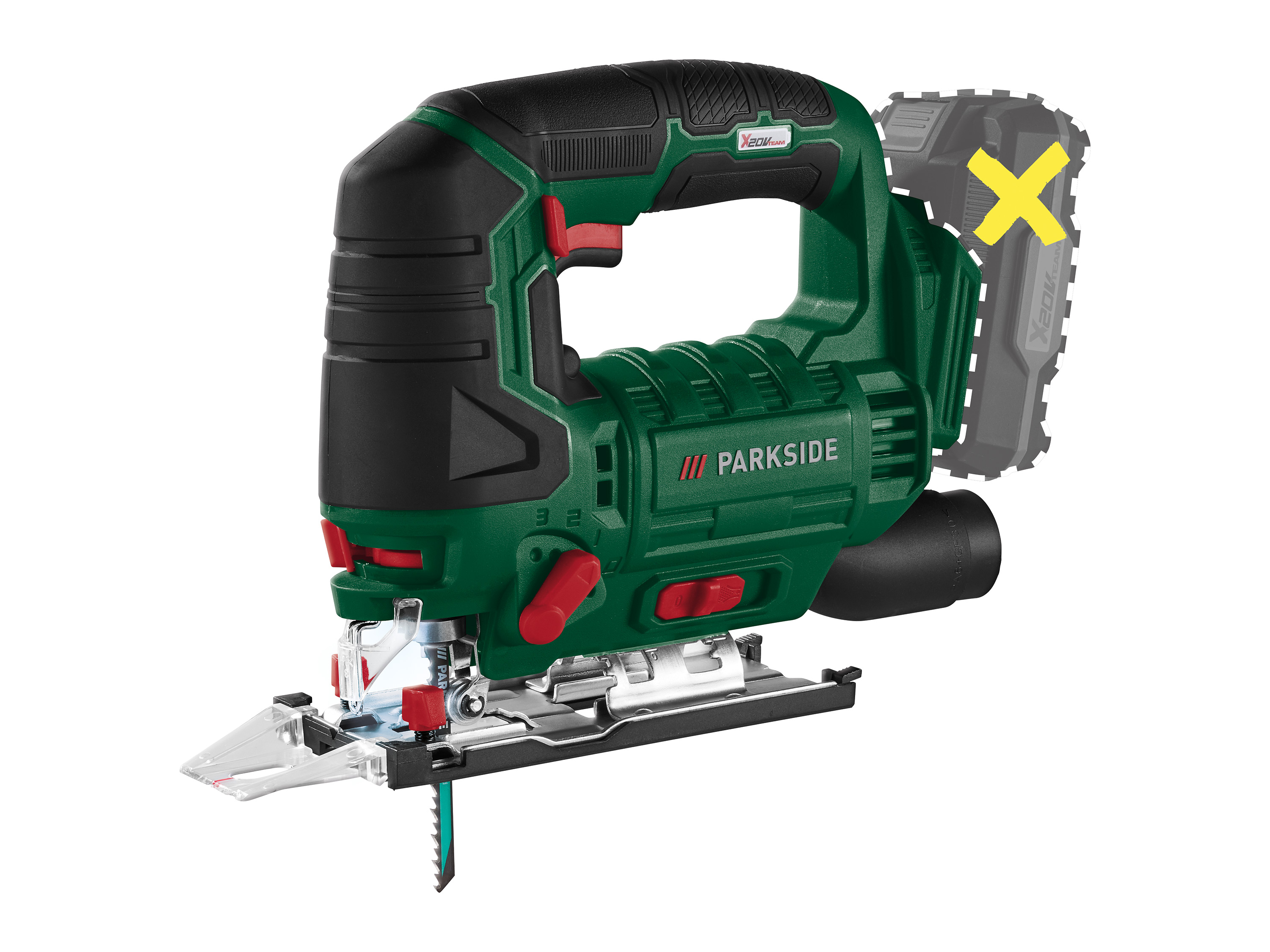 PARKSIDE® Scie sauteuse pendulaire sans fil PSTDA 20-Li C3, 20 V