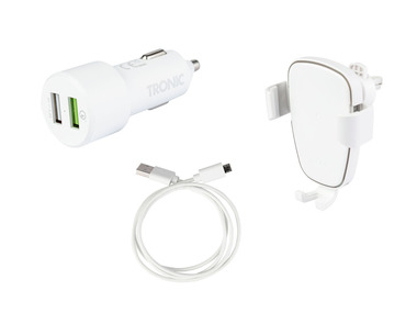 TRONIC® Support Smartphone pour voiture avec chargeur Qi® TKHQ 10 A1, 10 W